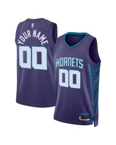 Youth Charlotte Hornets Purple 2022/23 Swingman Custom Statement Edition Jersey