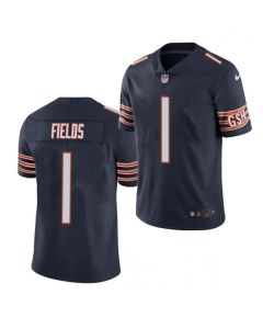 Youth Chicago Bears #1 Justin Fields Navy 2021 NFL Draft Vapor Untouchable Limited Stitched Jersey