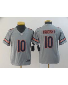 Youth Chicago Bears #10 Trubisky 2019 Silver Inverted Legend Stitched NFL Jersey