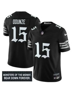 Youth Chicago Bears #15 Rome Odunze Black 'Gothic Monsters Edition' Vapor F.U.S.E. Limited Jersey
