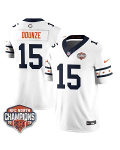 Youth Chicago Bears #15 Rome Odunze White 2025 Champions Vapor F.U.S.E. Limited Jersey (White)