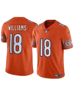 Youth Chicago Bears #18 Caleb Williams Orange 2024 Draft Vapor Stitched Football Jersey