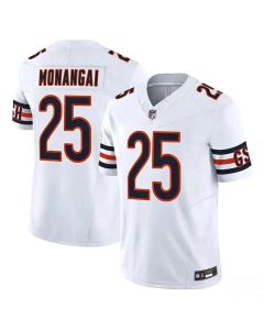 Youth Chicago Bears #25 Kyle Monangai White Vapor F.U.S.E. Limited Stitched Football Jersey (White)