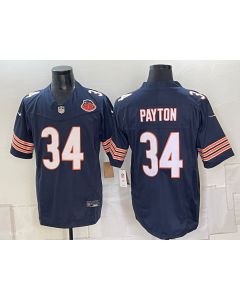 Youth Chicago Bears #34 Walter Payton Black With Patch Vapor F.U.S.E. Limited Jersey (Style 2)