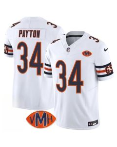 Youth Chicago Bears #34 Walter Payton White 2025 F.U.S.E. With VMH Patch Vapor Untouchable Limited Stitched Football Jersey (White)