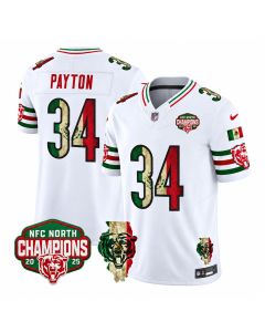 Youth Chicago Bears #34 Walter Payton White 2025 NFC North Champions Vapor F.U.S.E. Limited Jersey (White)