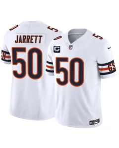 Youth Chicago Bears #50 Grady Jarrett White 2026 2-Star C Patch Vapor F.U.S.E. Untouchable Limited Jersey