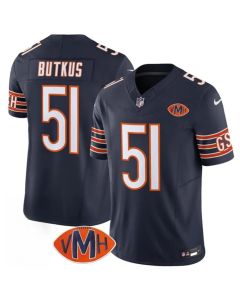Youth Chicago Bears #51 Dick Butkus Navy 2025 F.U.S.E. With VMH Patch Vapor Untouchable Limited Stitched Football Jersey (Navy)