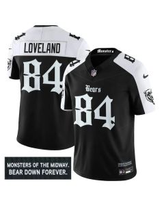 Youth Chicago Bears #84 Colston Loveland Black Alternate 'Gothic Monsters Edition' Vapor F.U.S.E. Limited Jersey (Black)