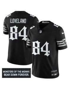 Youth Chicago Bears #84 Colston Loveland Black 'Gothic Monsters Edition' Vapor F.U.S.E. Limited Jersey (Black)
