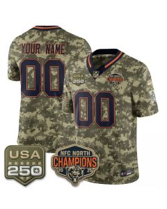 Youth Chicago Bears Camo 2026 Salute to Service Vapor F.U.S.E. Limited Custom Jersey (Style 2)