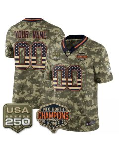 Youth Chicago Bears Camo 2026 Salute to Service Vapor F.U.S.E. Limited Custom Jersey (Style 3)