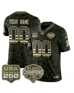 Youth Chicago Bears Camo 2026 Salute to Service Vapor F.U.S.E. Limited Custom Jersey (Style 5)