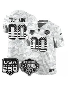 Youth Chicago Bears Camo 2026 Salute to Service Vapor F.U.S.E. Limited Custom Jersey (Style 6)