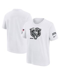 Youth Chicago Bears White 2024 Salute To Service T-Shirt (White)