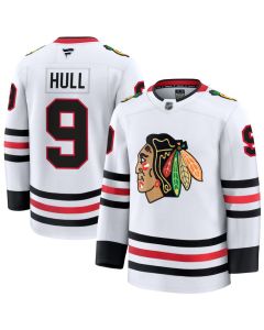 Youth Chicago Blackhawks #9 Bobby Hull White Away Jersey