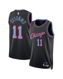 Youth Chicago Bulls #11 Ayo Dosunmu Black 2025/26 City Edition Swingman Jersey (Black)