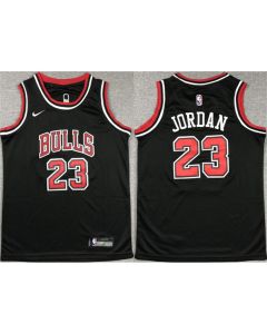 Youth Chicago Bulls #23 Michael Jordan Black Stitched Basketball Jersey (Style 2)