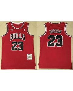 Youth Chicago Bulls #23 Michael Jordan Red 1997-98 Hardwood Classics Authentic Player Jersey (Red)
