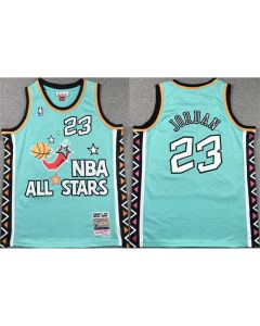Youth Chicago Bulls #23 Michael Jordan Teal All Star Stitched Basketball Jersey