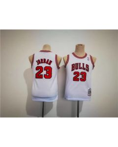 Youth Chicago Bulls #23 Michael Jordan White Stitched Basketball Jersey