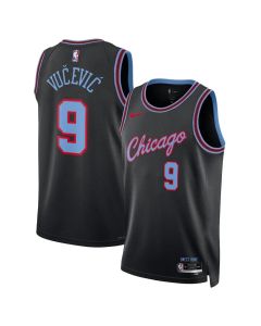 Youth Chicago Bulls #9 Nikola Vucevic Black 2025/26 City Edition Swingman Jersey (Black)