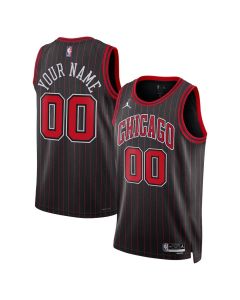 Youth Chicago Bulls Black Swingman Custom Statement Edition Jersey (Black)