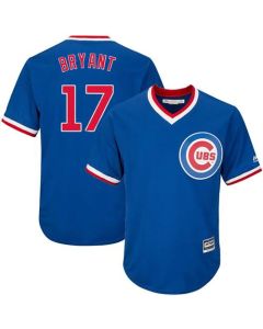 Youth Chicago Cubs #17 Kris Bryant Blue Cooperstown Stitched MLB Jersey