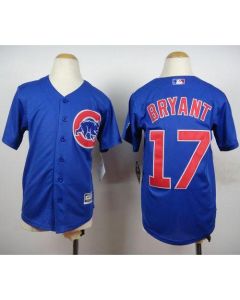 Youth Chicago Cubs #17 Kris Bryant Blue New Cool Base Stitched MLB Jersey