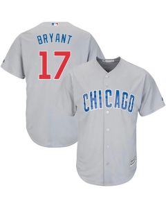 Youth Chicago Cubs #17 Kris Bryant Grey Road Stitched MLB Jersey