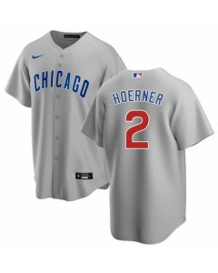 Youth Chicago Cubs #2 Nino Hoerner Grey Cool Base Stitched Baseball Jersey (Grey)