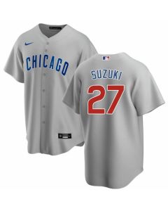 Youth Chicago Cubs #27 Seiya Suzuki Grey Cool Base Stitched Baseball Jersey (Grey)