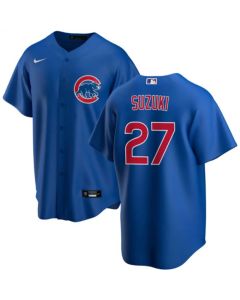 Youth Chicago Cubs #27 Seiya Suzuki Royal Cool Base Stitched Baseball Jersey (Royal)