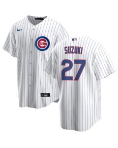 Youth Chicago Cubs #27 Seiya Suzuki White Cool Base Stitched Baseball Jersey (White)