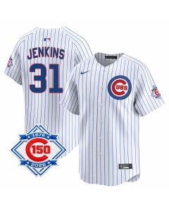 Youth Chicago Cubs #31 Fergie Jenkins White Nike Home Vapor Limited 150th Anniversary Authentic Lettering Jersey (White)