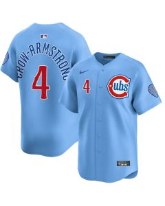 Youth Chicago Cubs #4 Pete Crow-Armstrong 2024/25 Blue 2nd Alternate Limited Stitched Baseball Jersey (Blue)
