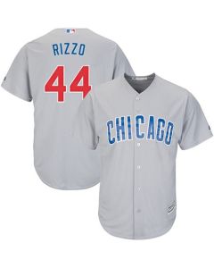 Youth Chicago Cubs #44 Anthony Rizzo Grey Road Stitched MLB Jersey