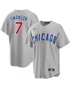 Youth Chicago Cubs #7 Dansby Swanson Grey Cool Base Stitched Baseball Jersey (Grey)