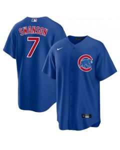 Youth Chicago Cubs #7 Dansby Swanson Royal Cool Base Stitched Baseball Jersey (Royal)