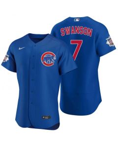 Youth Chicago Cubs #7 Dansby Swanson Royal Flex Base Stitched Baseball Jersey (Royal)