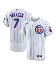 Youth Chicago Cubs #7 Dansby Swanson White Stitched Baseball Jersey (White)