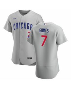 Youth Chicago Cubs #7 Yan Gomes Grey Flex Base Stitched Jersey (Grey)