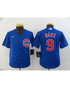 Youth Chicago Cubs Blue #9 Javier Baez Cool Base Stitched MLB Jersey