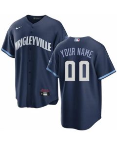 Youth Chicago Cubs Navy 2021 City Connect Custom Jersey