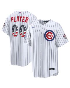 Youth Chicago Cubs Nike White 2026 All-Star Edition Stars & Stripes Stadium Custom Jersey (White)