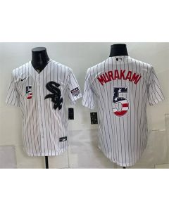 Youth Chicago White Sox #5 Munetaka Murakami White 2026 USA 250 Fourth of July Baseball Jersey (White)