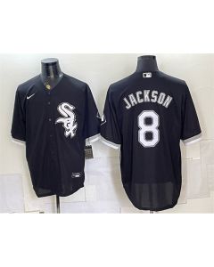 Youth Chicago White Sox #8 Bo Jackson Black Jersey (Black White)