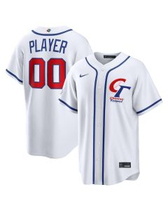 Youth Chinese Taipei Baseball Custom White 2026 World Baseball Classic Home Jersey (White)