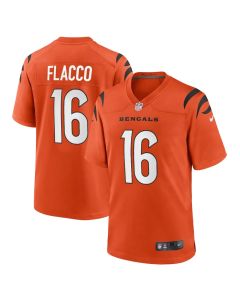 Youth Cincinnati Bengals #16 Joe Flacco Orange Team Game Jersey