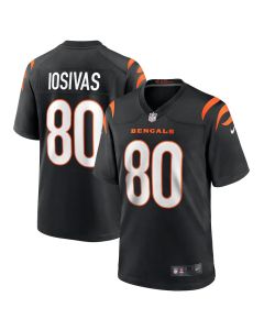 Youth Cincinnati Bengals #80 Andrei Iosivas Black Team Game Jersey (Black)